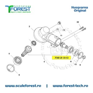Rulment cu bile original la angrenaj unghiular motocoasa Husqvarna 135R, 235R, 333R, 535RX - Img 6