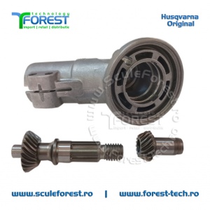 Set original pinioane angrenaj unghiular (reductor) motocoasa Husqvarna 135R, 333R, 535RX - Img 3
