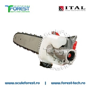 Angrenaj unghiular (reductor) cu sina de 12"(30cm) pentru motocoasa cu tub de 26mm - Img 4