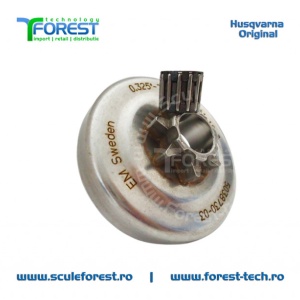 Carcasa ambreiaj originala pentru drujba Husqvarna 340, 340e, 345, 345e, 350, 350e, 445, 445e, 450 cu pinion fix si rulment pas .325" - Img 2