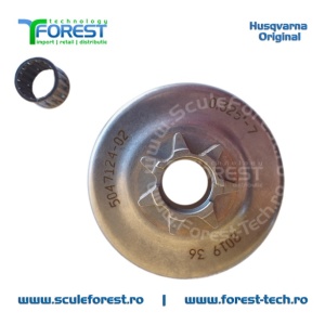 Carcasa ambreiaj originala pentru drujba Husqvarna 435, 435e, 440, 440e cu pinion fix si rulment pas .325" - Img 2