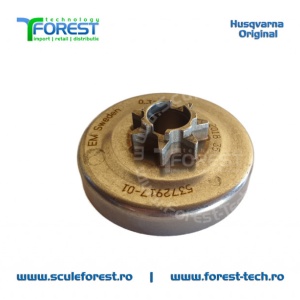 Carcasa ambreiaj originala pentru drujba Husqvarna 455 Rancher cu pinion fix si rulment pas .325" - Img 2