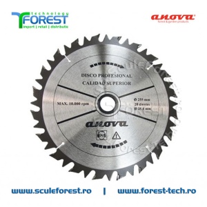 Disc (cutit) motocoasa VIDIA Anova, arbusti 255mm 20 dinti profil drept anti-recul | SculeForest