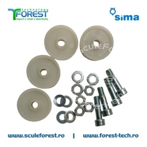 Roti culisare platan mobil masa taiere Sima Dakar - set 6 buc. - Img 2