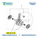 Rulment original cu bile drujba Husqvarna 120 MarkII, 236II
