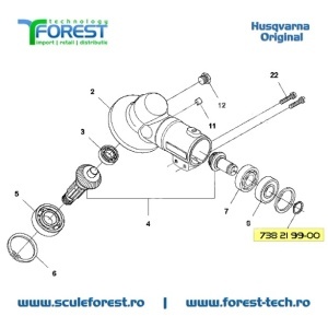 Siguranta mica originala la angrenaj unghiular motocoasa Husqvarna 135R, 235R, 333R, 535RX - Img 3