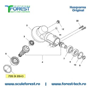 Siguranta originala la angrenaj unghiular motocoasa Husqvarna 135R, 235R, 333R, 535RX - Img 3