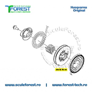 Tambur demaror 2 original pentru drujba Husqvarna 135 MarkII - Img 8