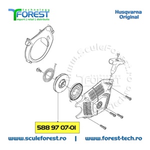 Tambur demaror original pentru drujba Husqvarna 130 - Img 8