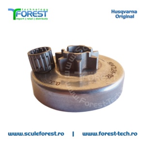 Carcasa ambreiaj originala pentru drujba Husqvarna 435, 435e, 440, 440e cu pinion fix si rulment pas .325" - Img 3