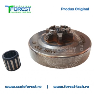 Carcasa ambreiaj originala pentru drujba Husqvarna T540X cu pinion fix si rulment pas .3/8" - Img 4