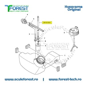 Conducta (furtun) carburant originala pentru motocoasa Husqvarna 135R, 323R, 325R, 333R, 535RX - Img 5