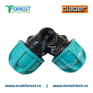 Cot Claber de 90° cu mufe de 3/4" si conector de legatura de 1/2" - Img 4