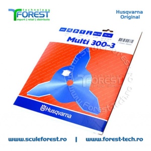 Disc (cutit) motocoasa Husqvarna pt.iarba, 300mm, 3 cutite | SculeForest - Img 2