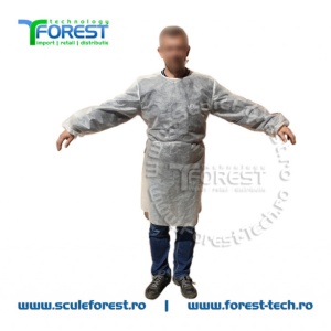 Halat de protectie alb de unica folosinta - 100 bucati - Img 2