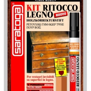 Kit reparare lemn "GRAN CLASSE" culoare NUC DESCHIS - blister chit + marker