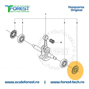 Semering original rulment ambielaj drujba Husqvarna 135,435,435e,440e - Img 5