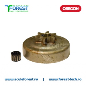 Carcasa ambreiaj Oregon pentru drujba Husqvarna 120MarkII, 236, 240, 240e, Jonsered CS2234, Cs2238, Partner 351, 352, 371, 372 cu pinion fix si rulment pas .3/8" - Img 3