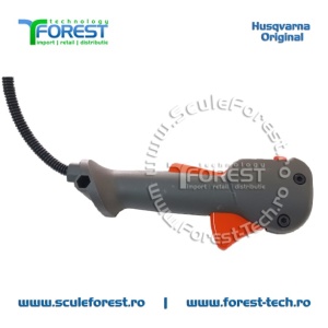 Maner acceleratie complet original cu cabluri pentru motocoasa Husqvarna 128R - Img 5
