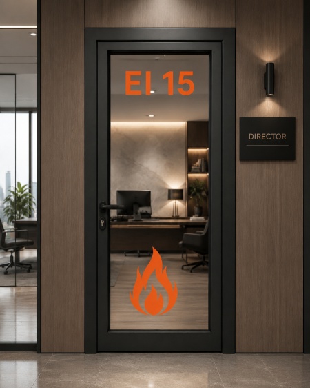 Usi din Aluminiu cu Sticla Rezistente la Foc EI 15 - Img 3