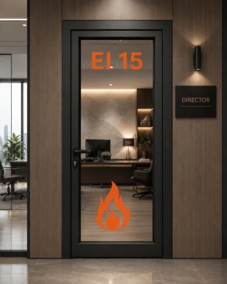 Usi din Aluminiu cu Sticla Rezistente la Foc EI 15 - Img 3