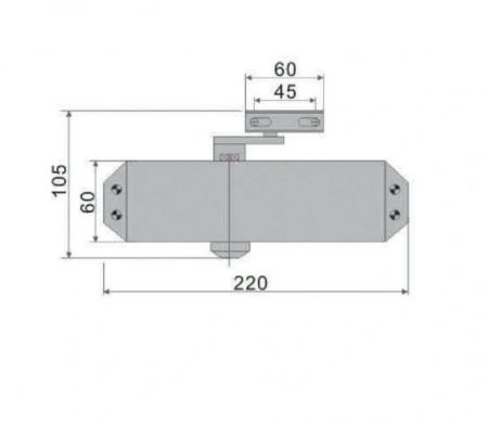 Amortizor usa cu brat standard TS 10 EN 2-4, ECO Schulte - Img 2