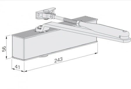 Amortizor usa cu brat standard TS 20 EN 2-5, ECO Schulte - Img 2