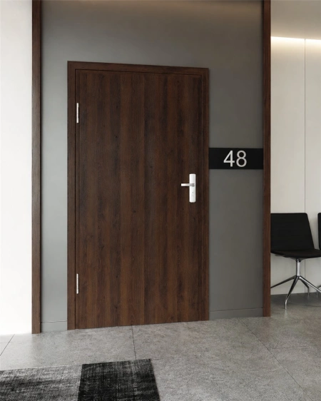Usa rezistenta la foc din lemn EI 30, plina, toc din otel, Porta Doors - Img 3