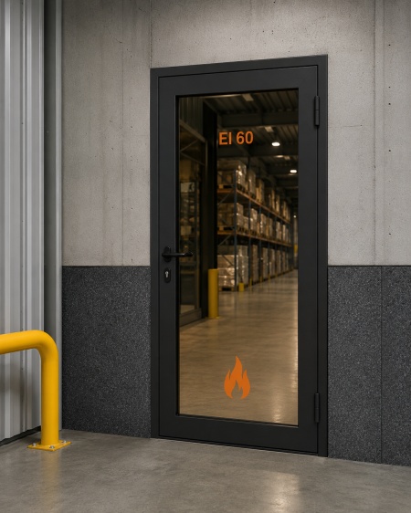 Usi din Aluminiu cu Sticla Rezistente la Foc EI 60 - Img 2