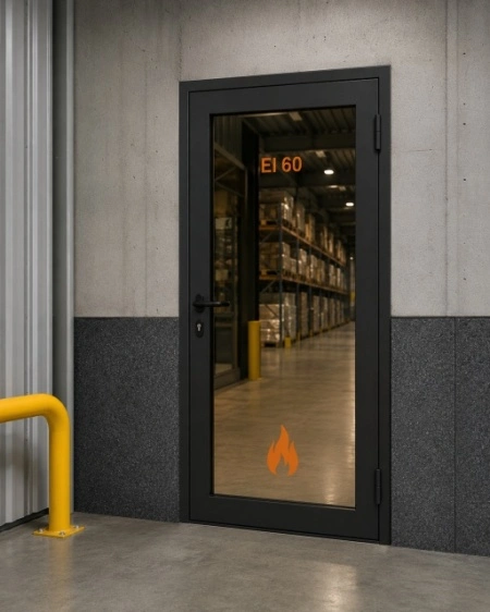Usi din Aluminiu cu Sticla Rezistente la Foc EI 60 - Img 2