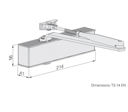 Amortizor usa cu brat cu blocare TS 14 EN 2-4, ECO Schulte - Img 2
