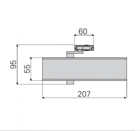 Amortizor usa cu brat cu blocare TS 11-F EN 2-5, ECO Schulte - Img 2