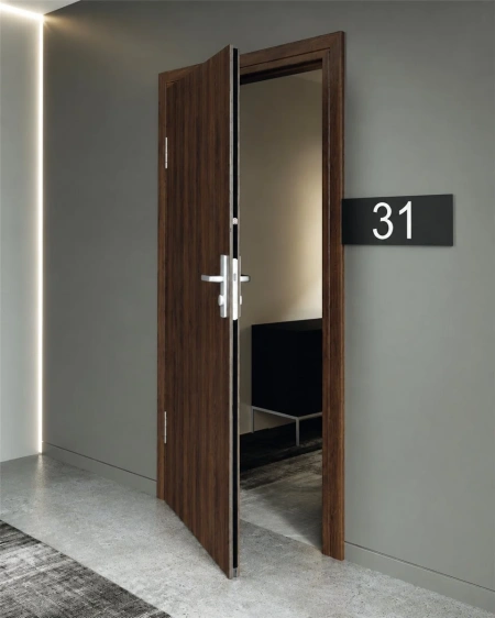 Usa rezistenta la foc din lemn EI 30, izolata fonic 37 dB (SILENCE), toc din lemn, Porta Doors - Img 2