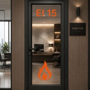 Usi din Aluminiu cu Sticla Rezistente la Foc EI 15 - Img 3