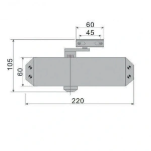 Amortizor usa cu brat standard TS 10 EN 2-4, ECO Schulte - Img 2