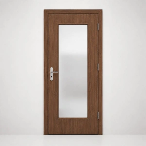 Usa rezistenta la foc din lemn EI 30, cu geam mare, toc din lemn, Porta Doors