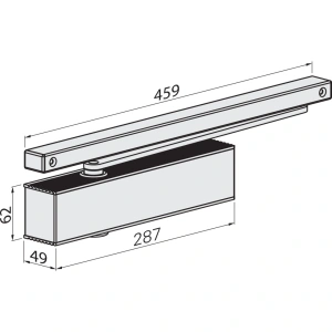 Amortizor usa cu brat culisant GS-H TS 61 EN 3-6, ECO Schulte - Img 2