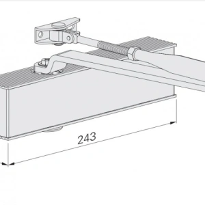 Amortizor usa cu brat standard TS 20 EN 2-5, ECO Schulte - Img 2
