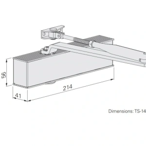 Amortizor usa cu brat cu blocare TS 14 EN 2-4, ECO Schulte - Img 2