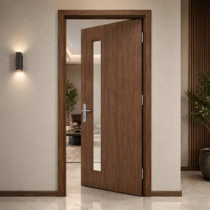 Usa rezistenta la foc din lemn EI 30, cu geam ingust, toc din lemn, Porta Doors - Img 2