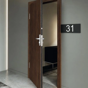 Usa rezistenta la foc din lemn EI 30, izolata fonic 42 dB, toc din otel, Porta Doors - Img 2