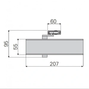 Amortizor usa cu brat cu blocare TS 11-F EN 2-5, ECO Schulte - Img 2