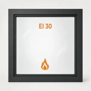 Fereastra Rezistenta la Foc fixa, EI 30, 1000x1000 - Interior