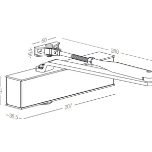 TS 11-F EN 2-5 amortizor usa 20-100Kg - Argintiu - Img 2