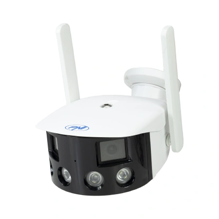 Pachet Camera supraveghere video PNI IP590, wireless, cu IP, Dual lens, 2 x 2MP + Card de memorie Mi