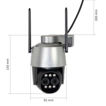 Camera supraveghere video PNI House IP574 cu Wi-Fi, PTZ, dual lens 4MP + 4MP, zoom optic 10X, IP65