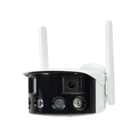 Pachet Camera supraveghere video wireless PNI IP590 Dual lens, 2 x 2MP, 180 grade cu panou solar fot