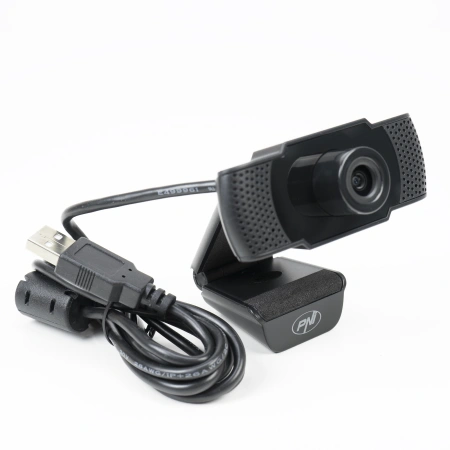 Pachet camera Web PNI CW1850 Full HD 1080P 2MP, USB, clip-on si sticky Pad Drapel inclus