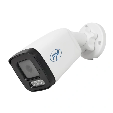 Camera supraveghere video PNI IP515J POE, bullet 5MP, 2.8mm, pentru exterior, audio bidirectional, a