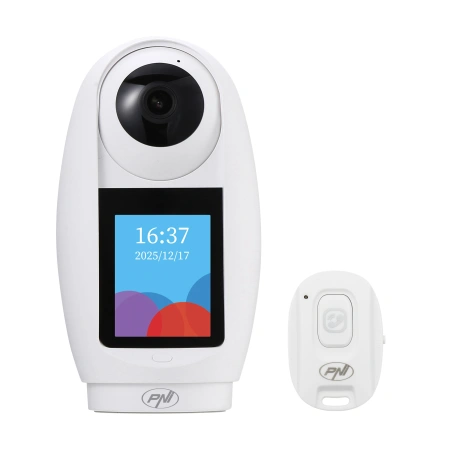 Camera supraveghere video PNI IP733 3MP, audio si video bidirectional, cu SOS buton apelare prin Blu